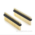 fila dual del conector del jefe del Pin de 1.27m m recta